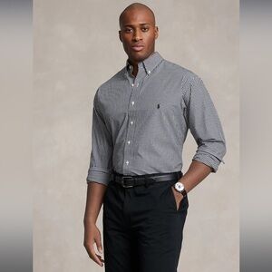 NWT Ralph Lauren Plaid Stretch Poplin Shirt size large (16.5” neck)